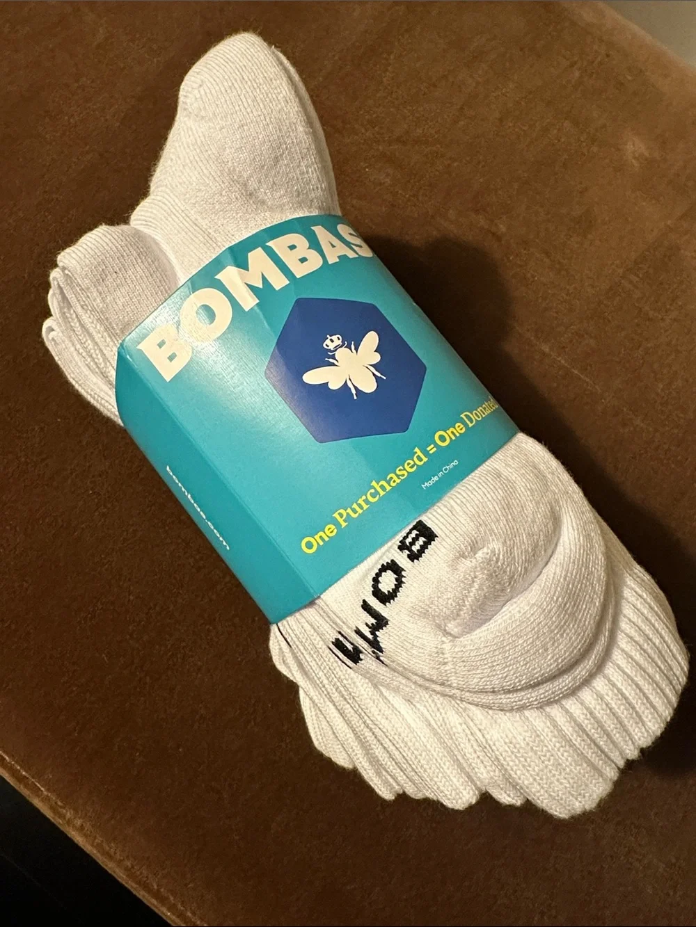Bombas 4-Pack White Half Calf Socks